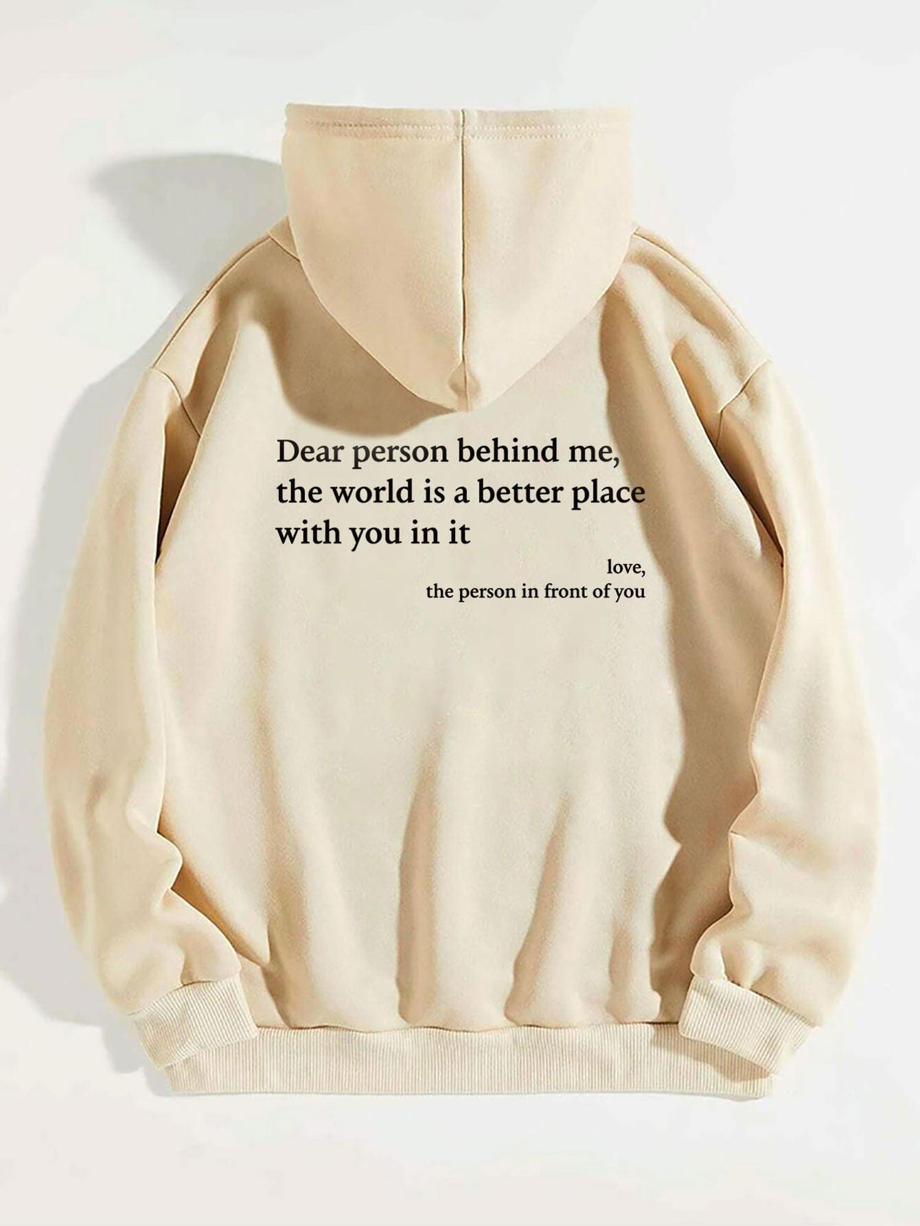 Women’s Plush Letter Printed Hoodie.