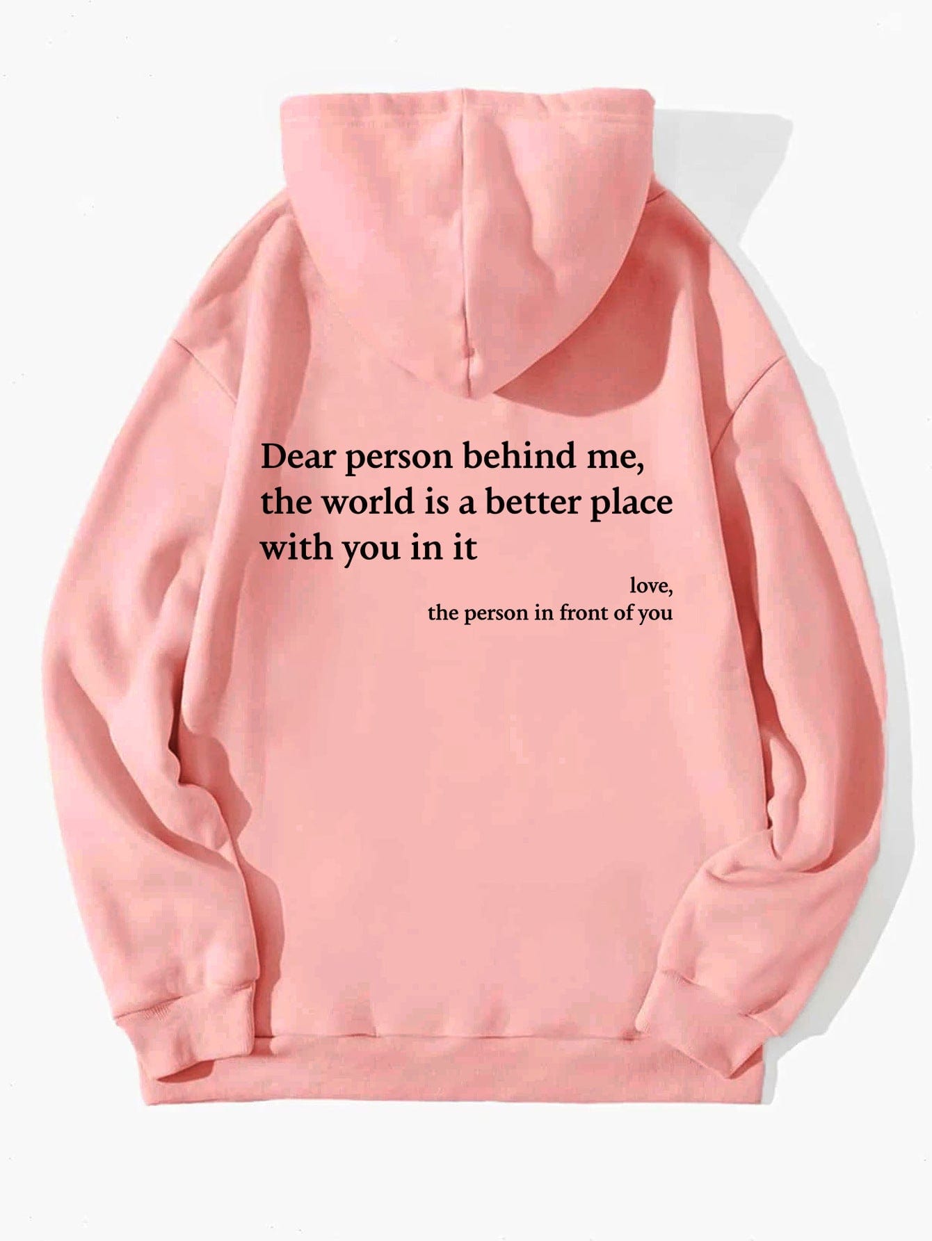 Women’s Plush Letter Printed Hoodie.
