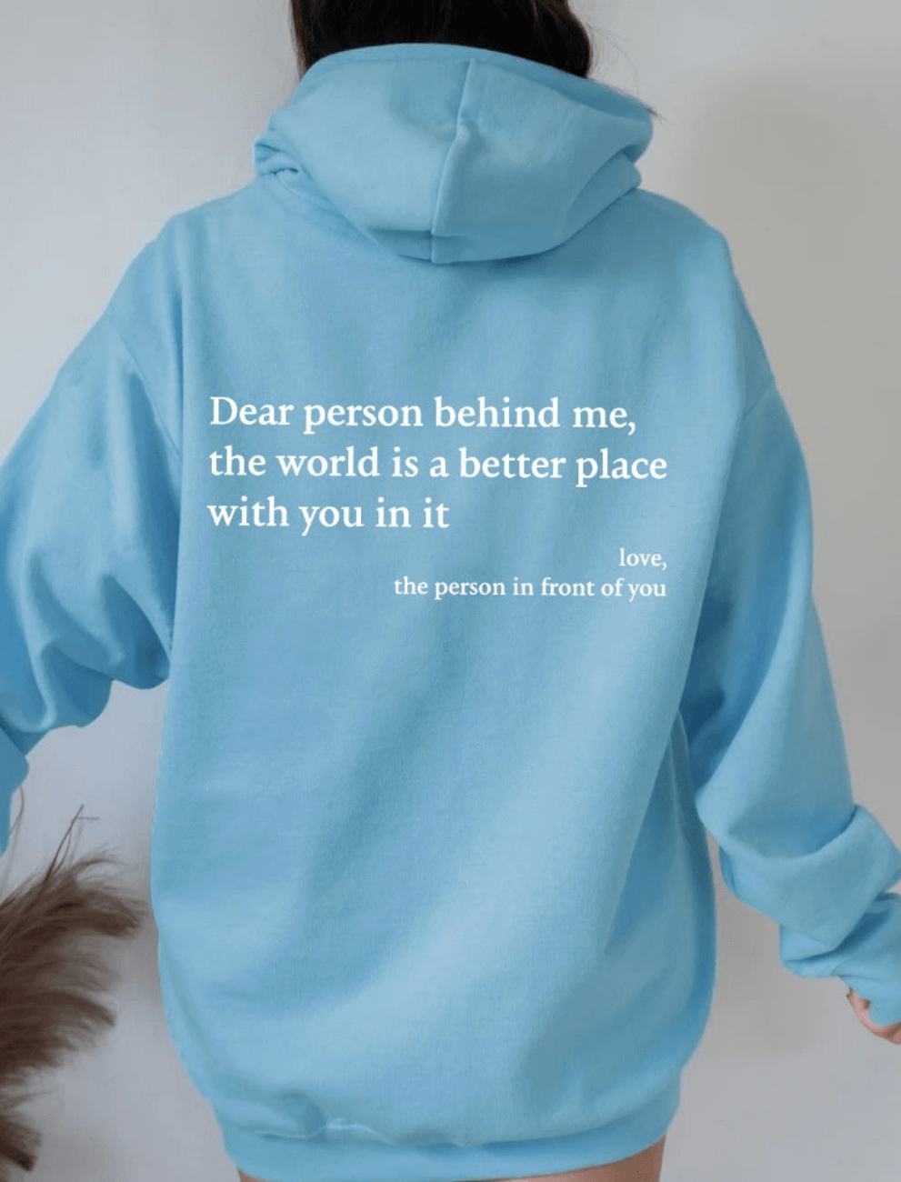 Women’s Plush Letter Printed Hoodie.