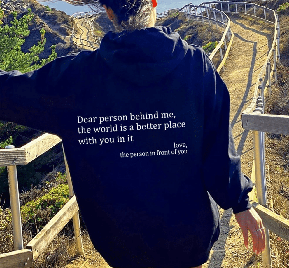 Women’s Plush Letter Printed Hoodie.