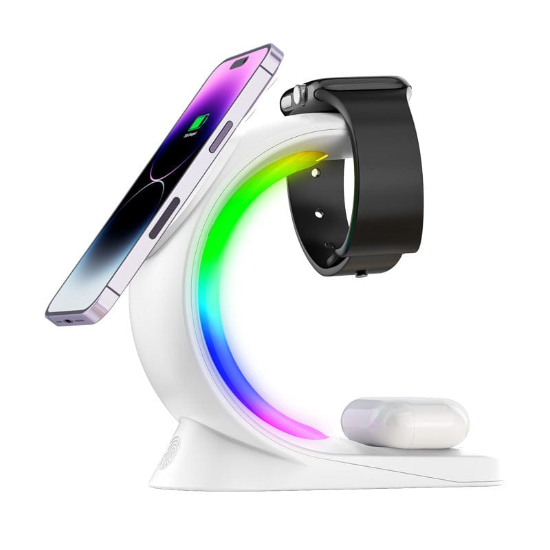 Fast Magnetic Wireless Charger with RGB Lamp Effect