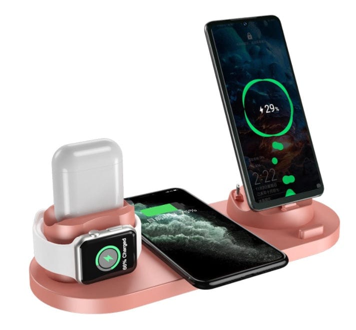6-in-1 Wireless Charging Dock Station – Fast Charger Pad for iPhone, Apple Watch & AirPods