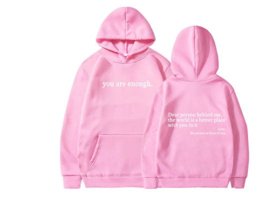 Women’s Plush Letter Printed Hoodie.