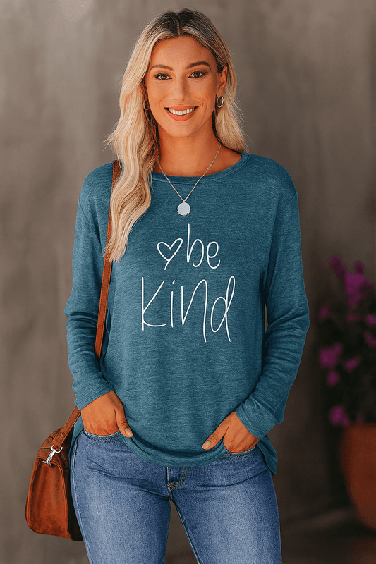 Women’s Be Kind Long Sleeve Graphic Tee
